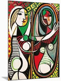 Girl Before a Mirror, c.1932' Mounted Print - Pablo Picasso | Art.com